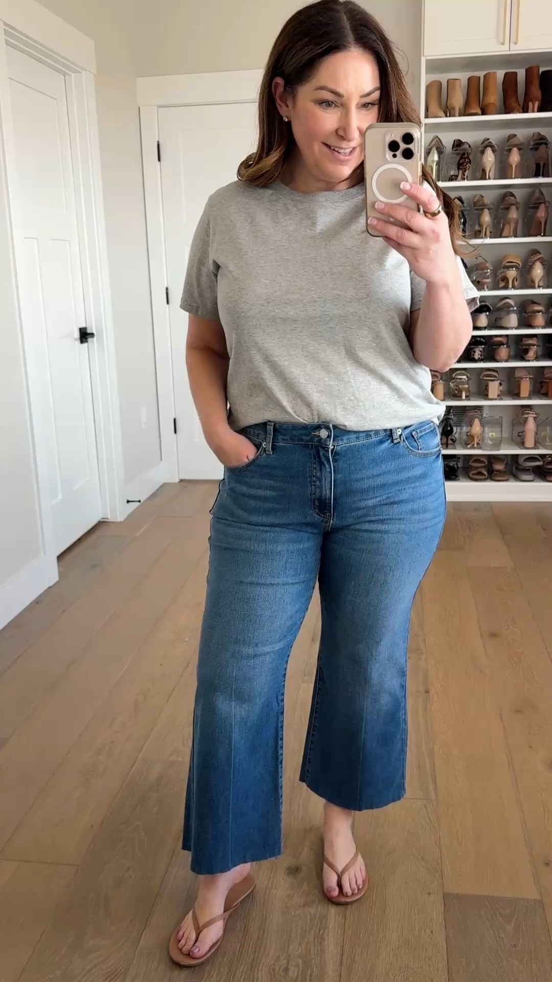 Spring Outfits under $50
- Wearing 14 in Walmart jeans, Large in tee
- Wearing large in tank and XL in white jeans
- Large in Kohls tee and Large in shorts 