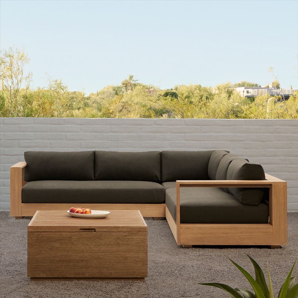 Telluride Outdoor 3-Piece L-Shaped Sectional (115") | West Elm (US)