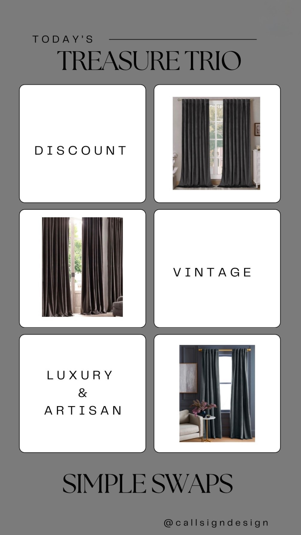Grey velvet curtains that bring softness, depth, and a quiet sense of luxury to the room. Rich in texture and timeless in tone, they frame the space beautifully while elevating the overall mood. 🩶

#GreyVelvet #WindowTreatments #TimelessInteriors #SoftLuxury #HomeDecor #InteriorStyling #DesignDetails #callsigndesign