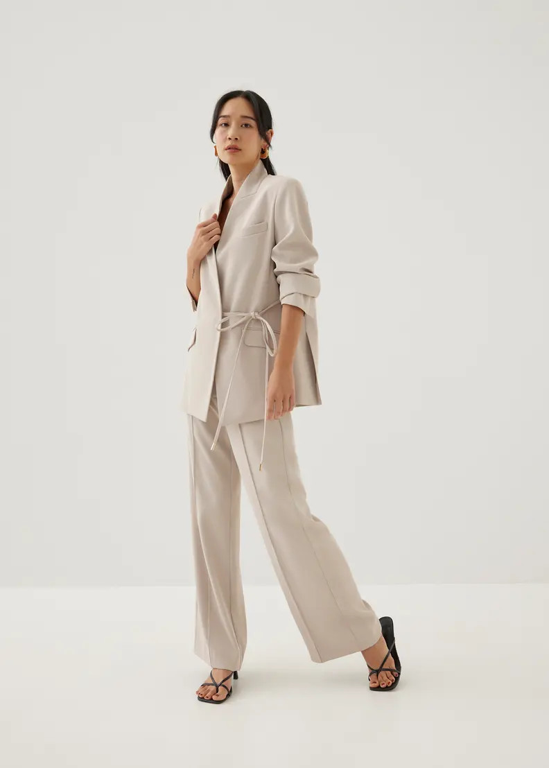 Lorie Asymmetric V-neck Blazer | Love, Bonito USA