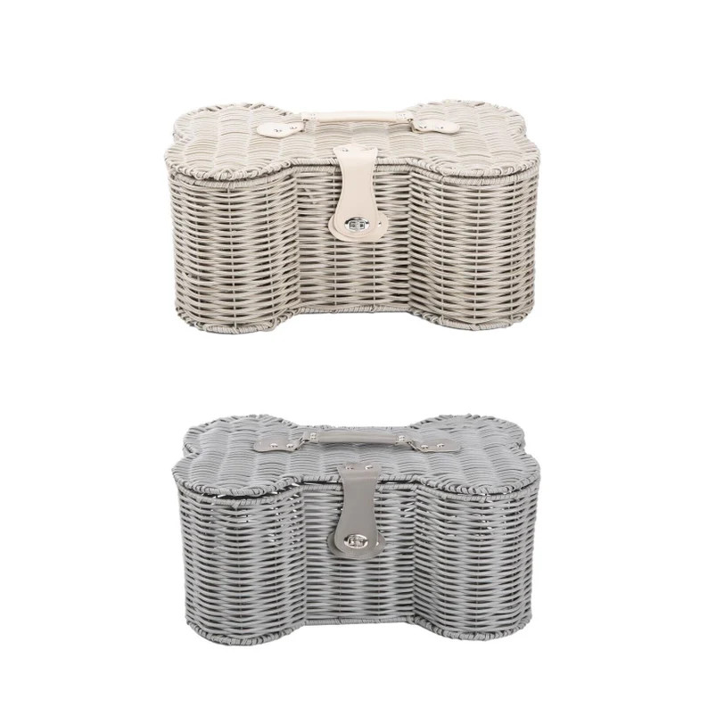 Personalised Toy Box Dog Box Gift Box Dog Crate Dog Treat Gifts for Dogs Grey Box Wicker Basket P... | Etsy (US)