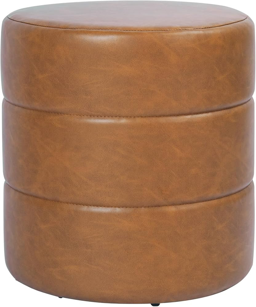 Spatial Order Upholstered Faux Leather Round Ottoman (No Lid, Seat Only) | Spatial Order Home Dé... | Amazon (US)