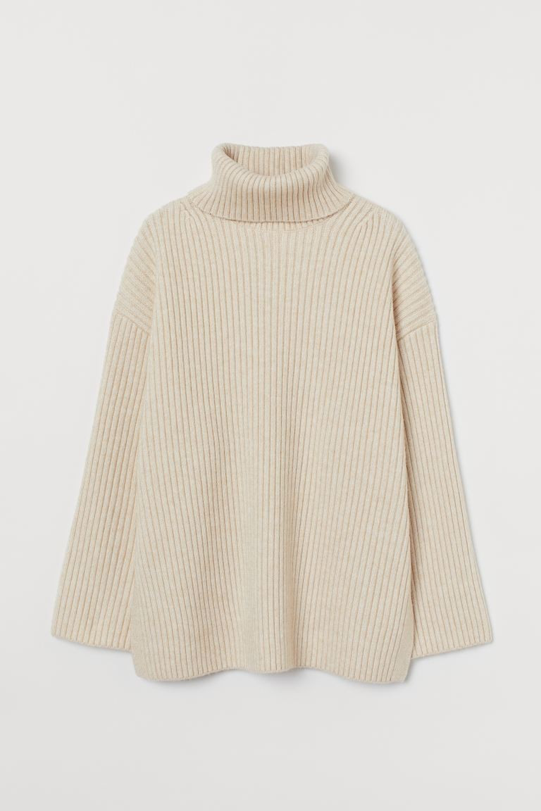 Ribbed polo-neck jumper | H&M (UK, MY, IN, SG, PH, TW, HK)