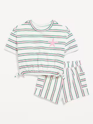 Graphic T-Shirt and Shorts Set for Toddler Girls | Old Navy (US)