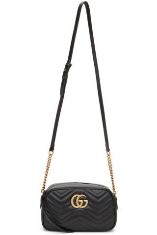 Black Small GG Marmont Camera Bag | SSENSE