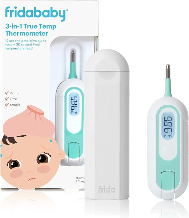 Frida Baby 3-in-1 Rectal, Underarm & Oral Thermometer for Kids, Digital Baby Thermometer for Infa... | Amazon (US)