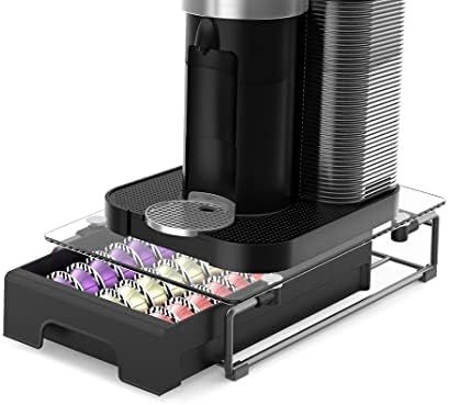 Everie Crystal Tempered Glass Top Organizer Drawer Holder Compatible with Nespresso Vertuo Capsul... | Amazon (US)