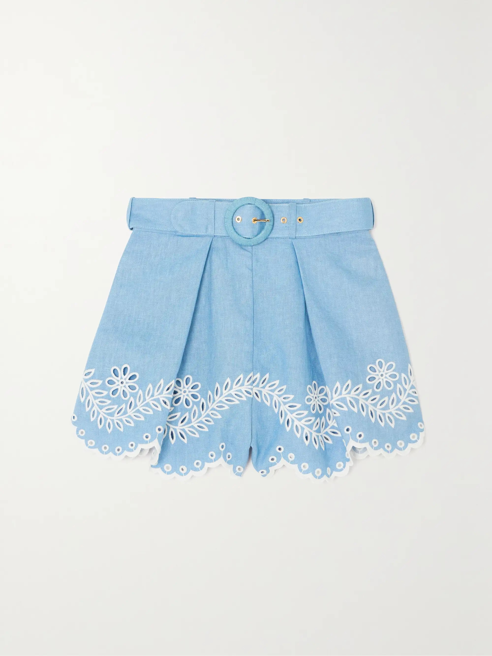 Junie scalloped broderie anglaise cotton shorts | NET-A-PORTER (US)
