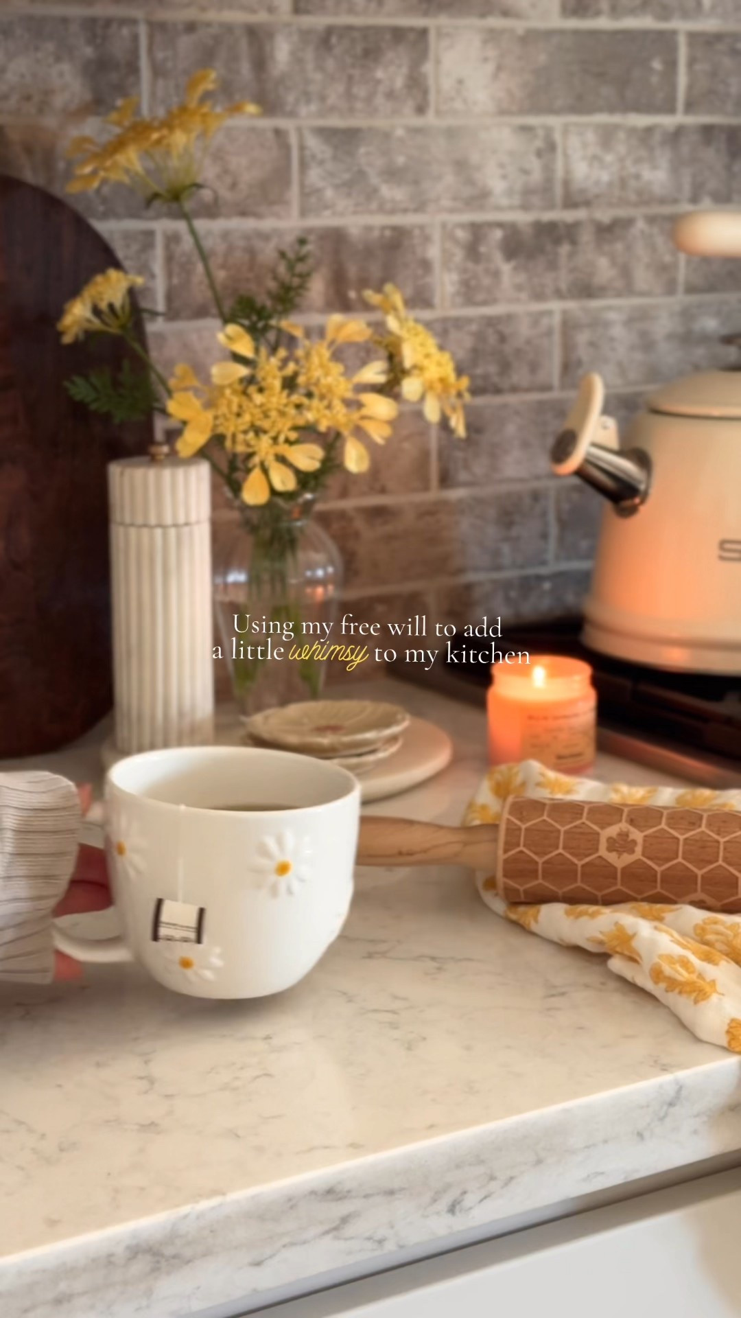  has officially entered the chat 🌻 A little kitchen refresh with some of the cutest pieces from World Market’s spring collection. 

These whimsical details + hints of yellow instantly lifted the mood and made my kitchen feel like one of the happiest corners of my home! 

Cue the world market candles, sweet treats, spring decor items &  I’m ready for the season ✨
