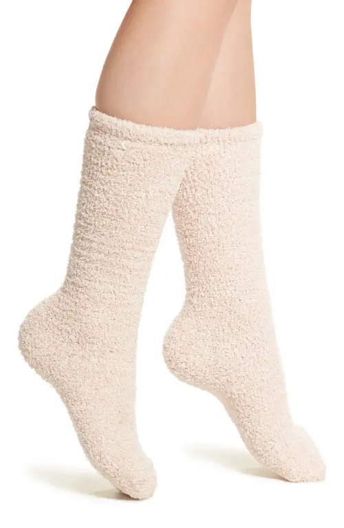 barefoot dreams CozyChic® Socks in Dusty Rose/White at Nordstrom | Nordstrom