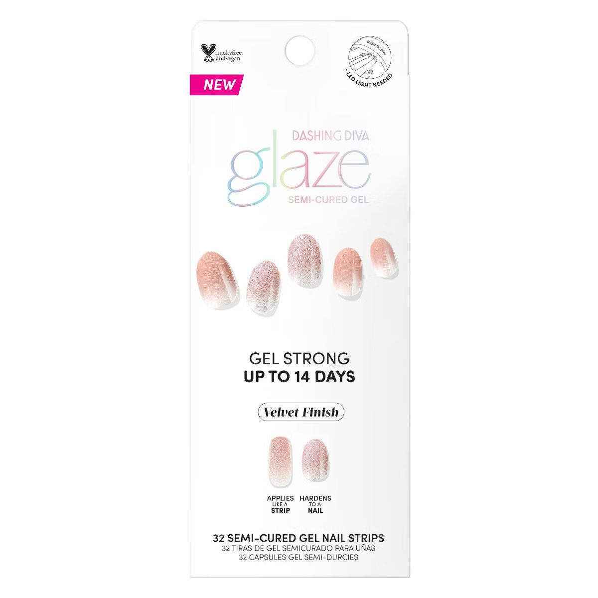 Dashing Diva Glaze Nail Art - Velvet Blush - 32ct | Target