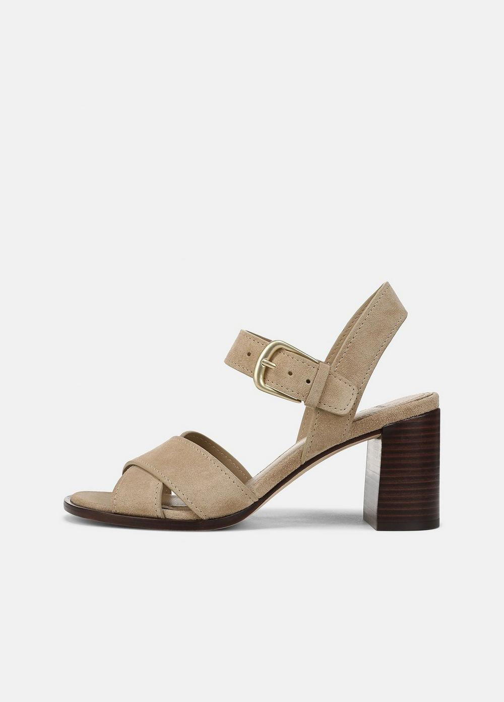 Women's Salma Suede Heeled Sandal, Dune, Size 9.5 Vince | Vince LLC
