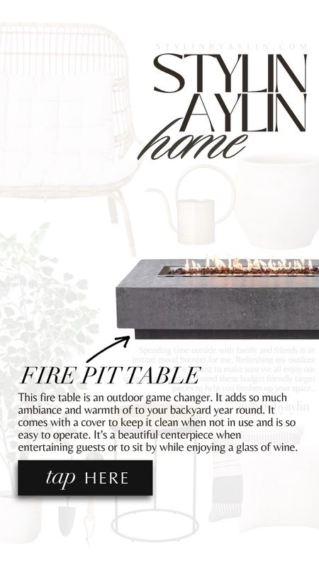 Fire pit table, home decor, neutral decor #StylinbyAylin #Aylin 

#LTKstyletip #LTKhome