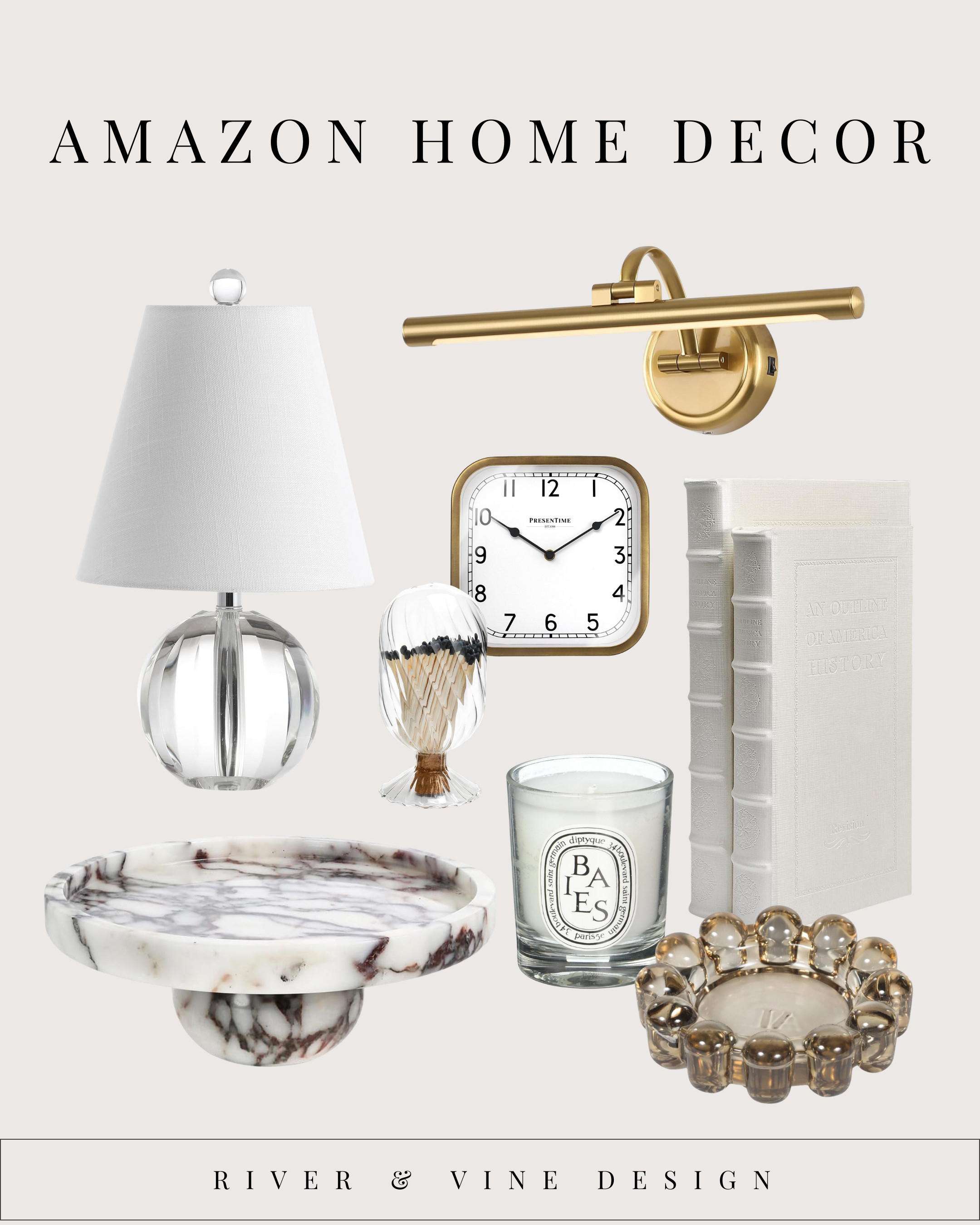 Amazon home decor that actually looks considered 🤍

These are the kinds of pieces I reach for when I want a space to feel layered and finished without blowing the budget:

• Clear glass + marble to keep things light
• Warm brass accents for contrast
• Classic shapes that won’t feel dated next year

Perfect for coffee tables, consoles, nightstands, or shelves when you want quiet luxury, not clutter.
Everything here is easy to mix into an already-designed space.

All items linked to shop the look. 

 #LTKHome