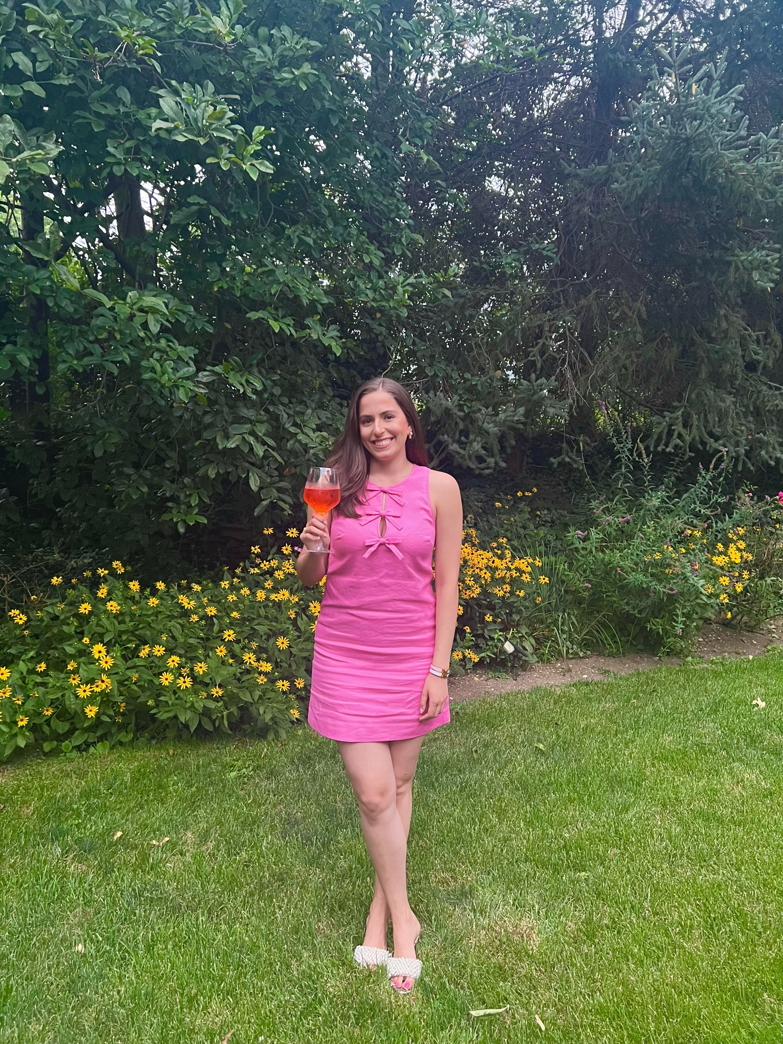 This Barbie is 25! 🥳 Cheers 🥂 
Pink bow dress, linen dress, barbie, barbie Dress, summer, pink dress

#LTKunder100 

#LTKSeasonal #LTKsalealert