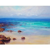 Beach Painting Impressionist Beach Scenes Original Art By Graham Gercken | Etsy (US)