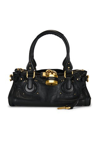 Chloe Paddington Tote Bag in Black - Black. Size all. | FWRD 