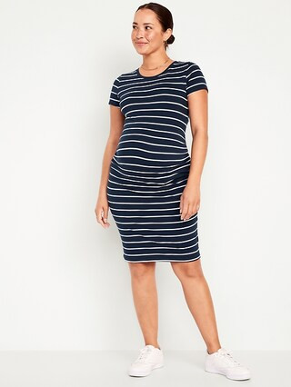 Maternity Short-Sleeve Bodycon Dress | Old Navy (CA)