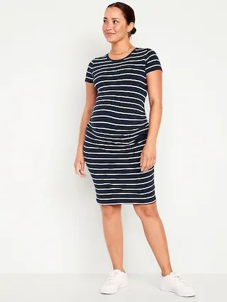 Maternity Short-Sleeve Bodycon Dress | Old Navy (CA)