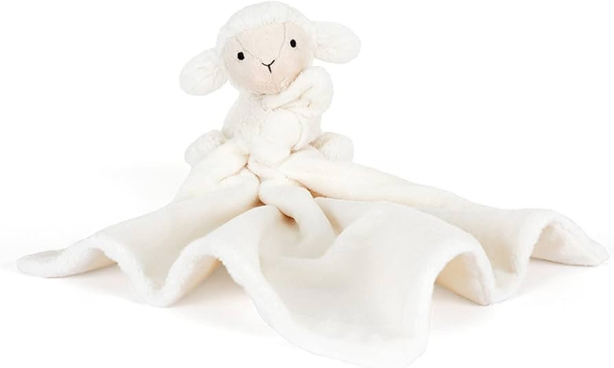 Jellycat Bashful Lamb Soother, 13.5 inches | Security Blanket & Lovey for Babies | Baby Gift | Amazon (US)