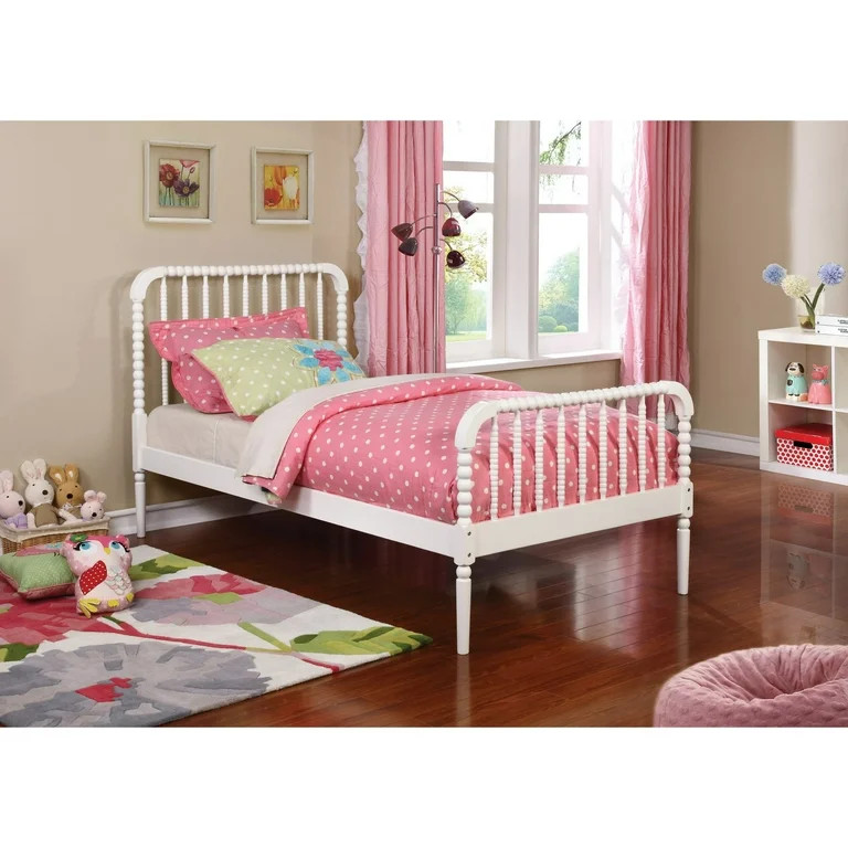 Slatted Panel Bed, White | Walmart (US)