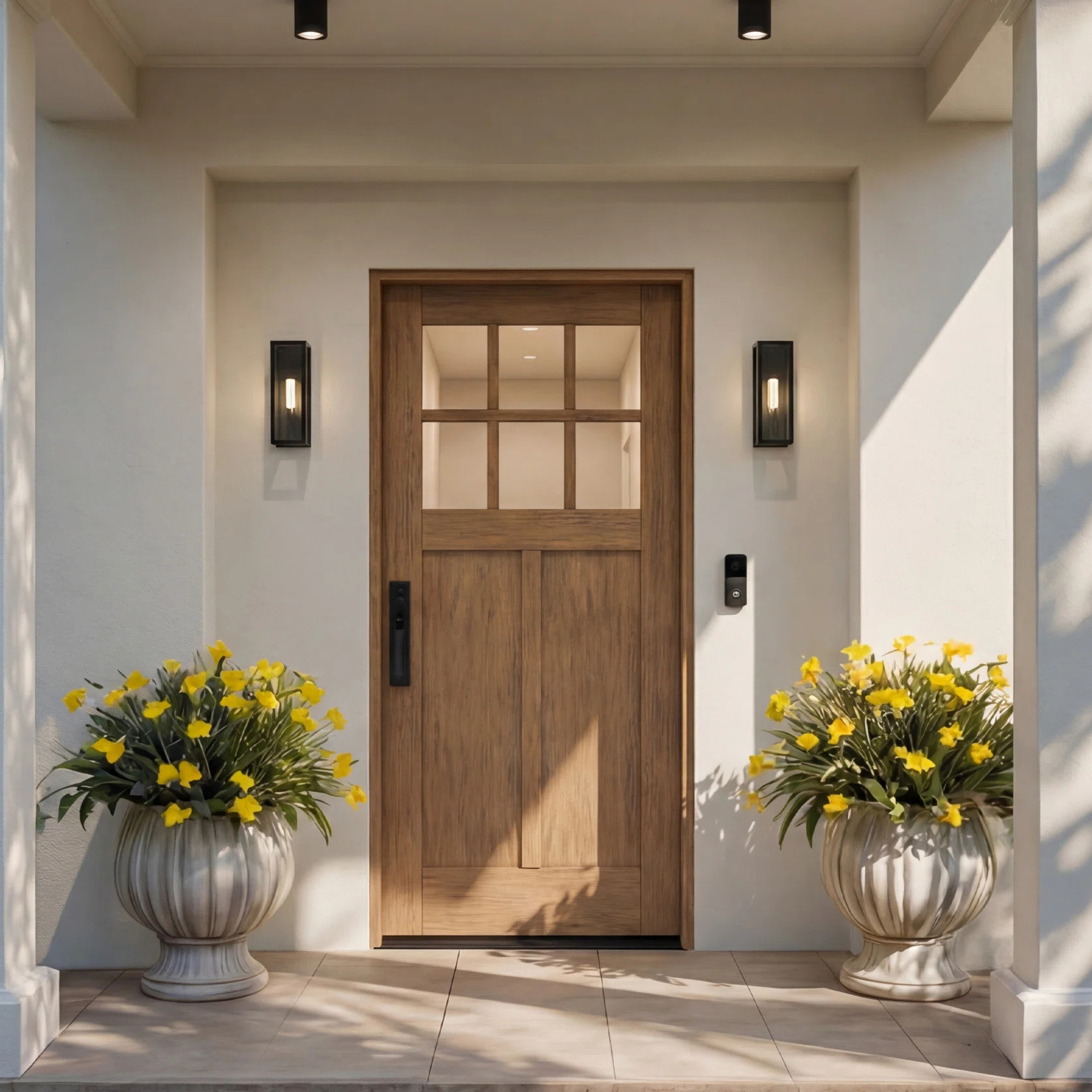 CRF-P2G6-SW-80 | 80" Single Door, RTA Prehung Exterior, SDL 6 Lite, 2 Panel, Unfinished Mahogany ... | Wayfair North America