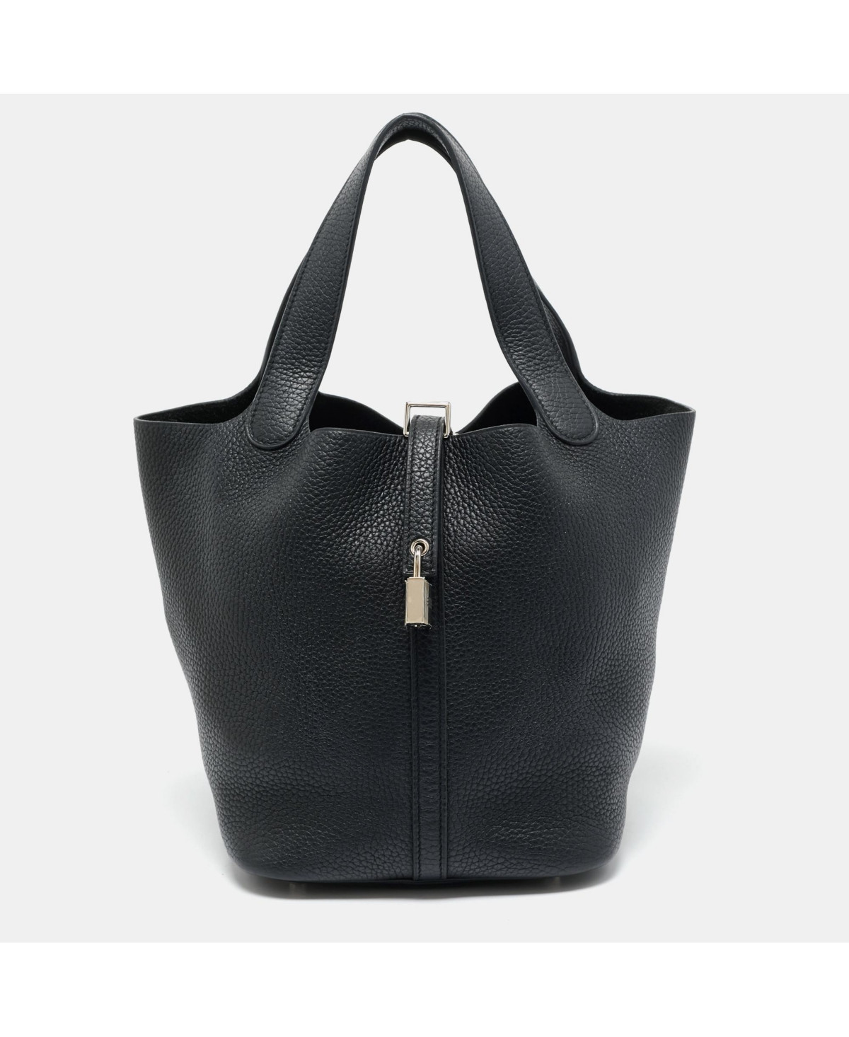 Pre-Owned Hermes Noir Taurillon Clemence Leather Picotin Lock | Macy's