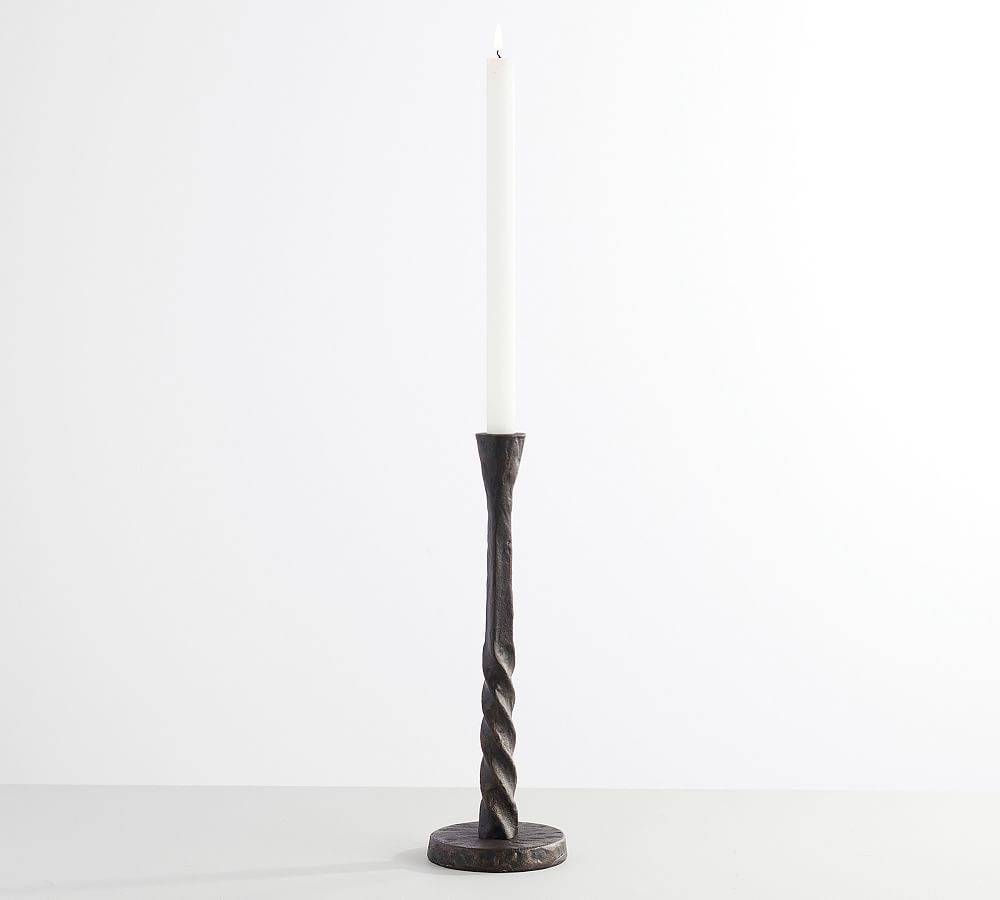 Easton Forged-Iron Taper Candleholder | Pottery Barn (US)