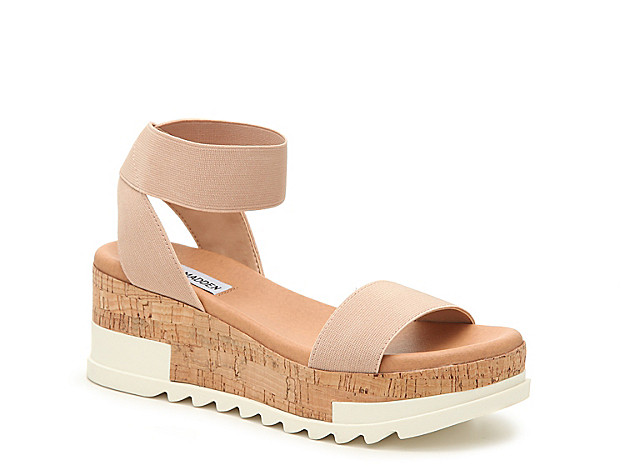 Steve Madden Elba Wedge Sandal - Women's - Beige | DSW