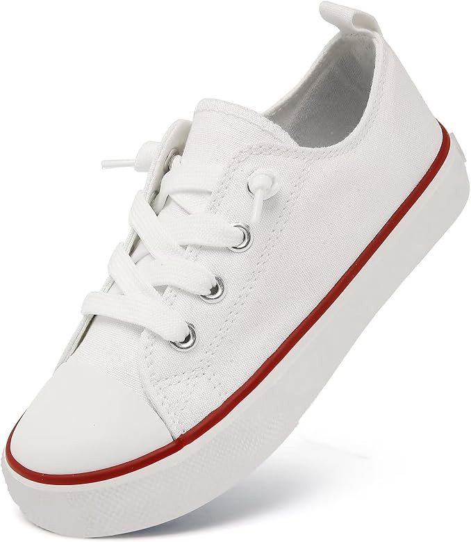 Toddler Little Kid Cushioned Canvas Shoes Slip On Sneakers Soft and Durable | Amazon (US)