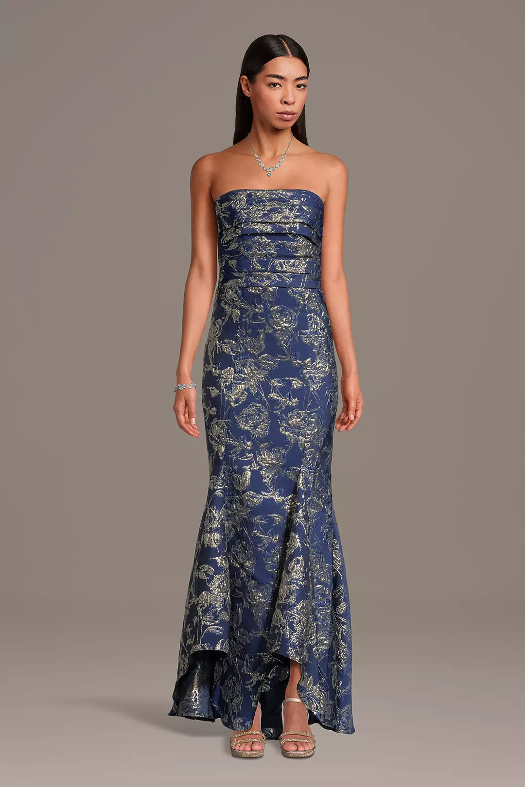 Strapless Brocade Mermaid Dress | David's Bridal