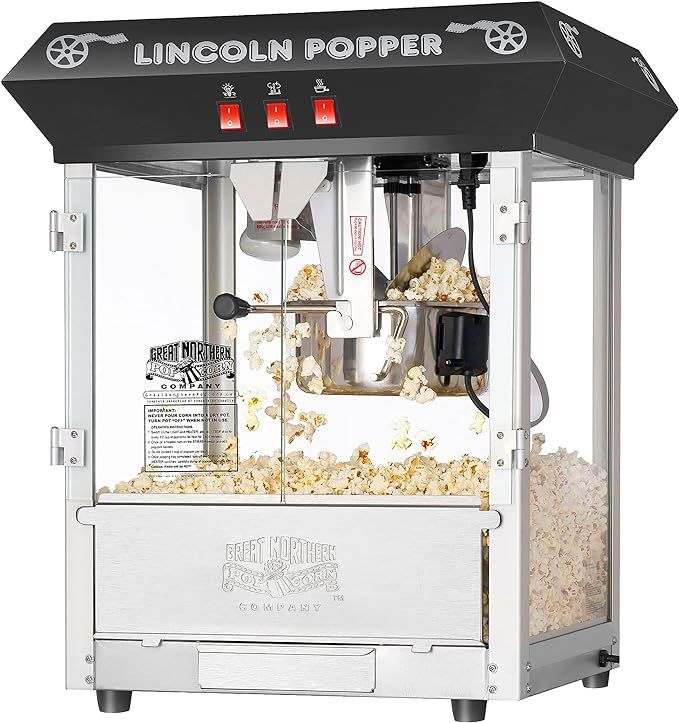 Great Northern Popcorn Black Bar Style Lincoln 8 Ounce Antique Popcorn Machine (Bar Style) | Amazon (US)