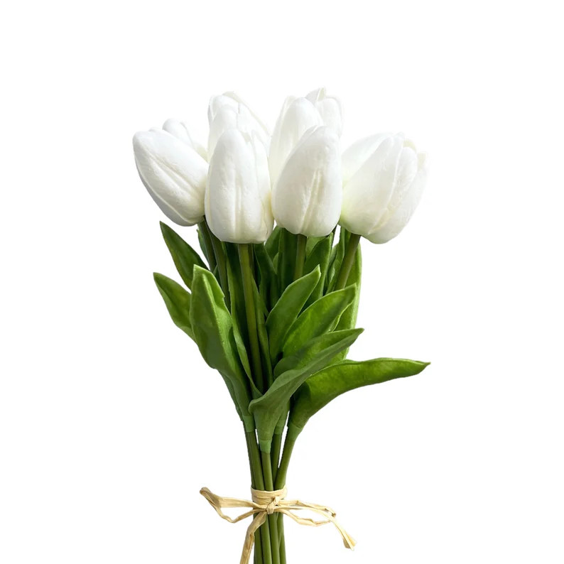 Beautiful Artificial Real Touch Tulip Flower Stems in Various Colors bunch of 10 - Etsy | Etsy (US)