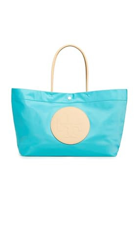 Tory Burch Women's Ella Reversible Tote, Soft Turquoise, Blue, White, One Size | Amazon (US)