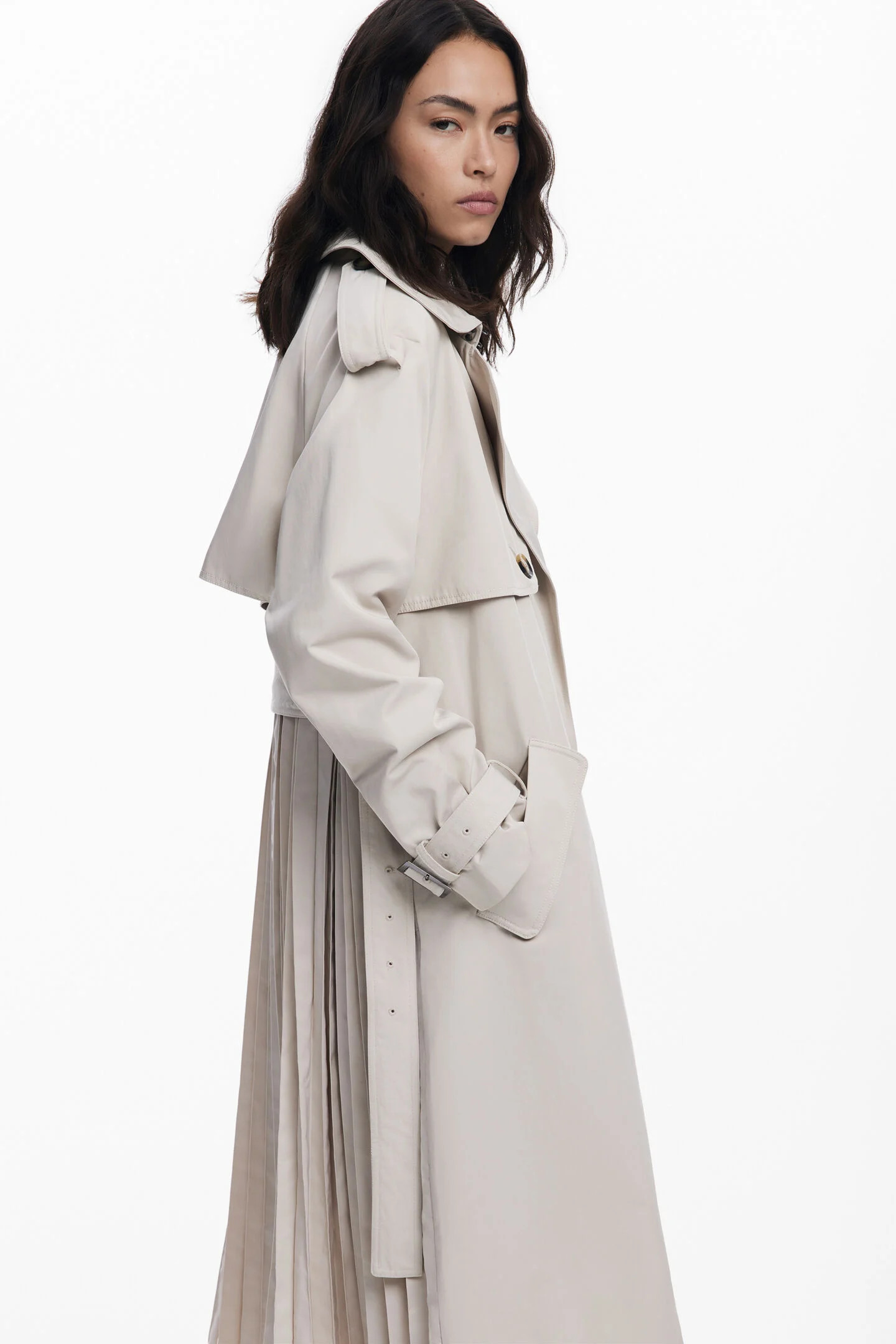 Pleated back trench coat Women's I Desigual.com | Desigual USA,CA