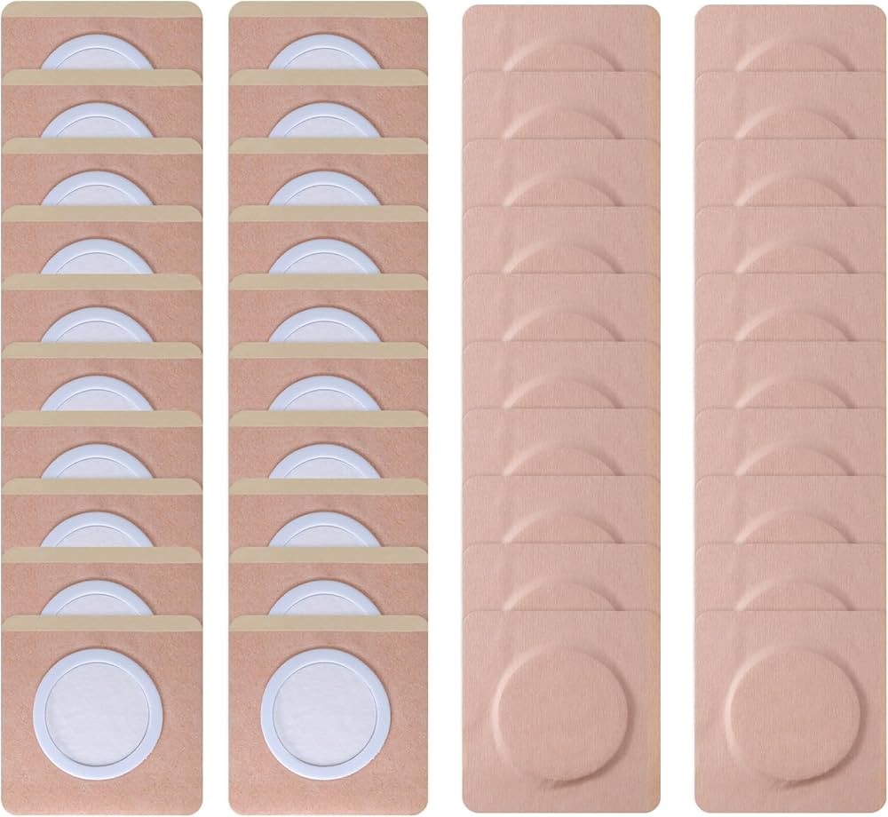 40Pcs Disposable Castor Oil Belly Button Patch | 3.15"*3.15" Highly Absorbent | Self-Adhesive Cas... | Amazon (US)