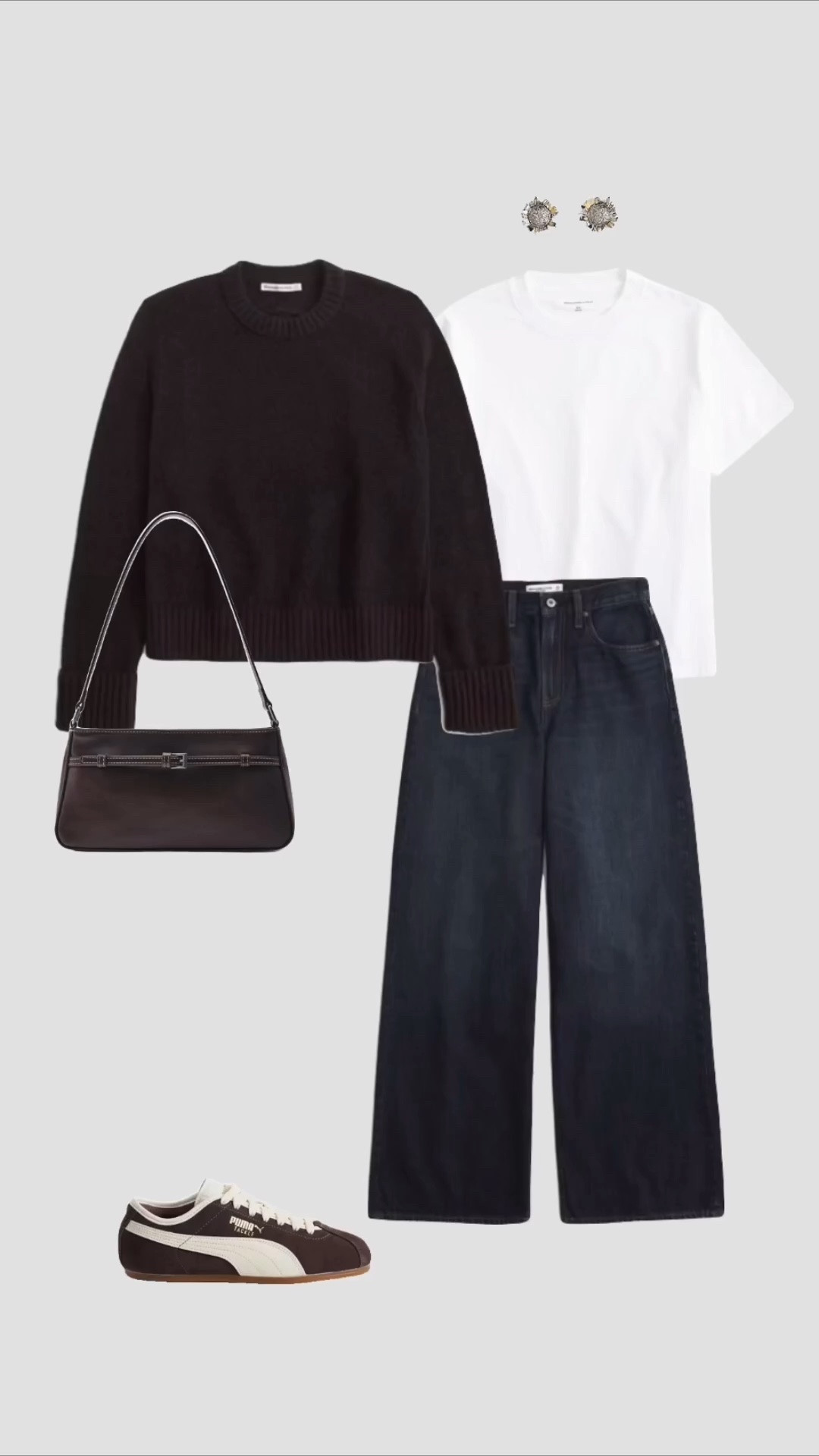 Brown Crew Neck Jumper, White T-shirt, Dark Blue Dad High Waisted Wide Leg Jeans & Brown Trainers Autumn Transitional Outfit 🤎🍂

• work workwear business casual outfits college uni university outfits city break outfits everyday outfit rainy day uk outfit petite jeans tall long leg jeans short leg jeans Abercrombie outfits •

#LTKautumn #LTKuk #LTKjeans