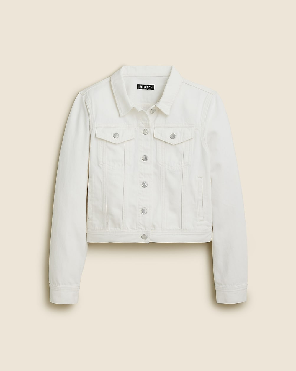 New classic denim jacket in white | J. Crew US