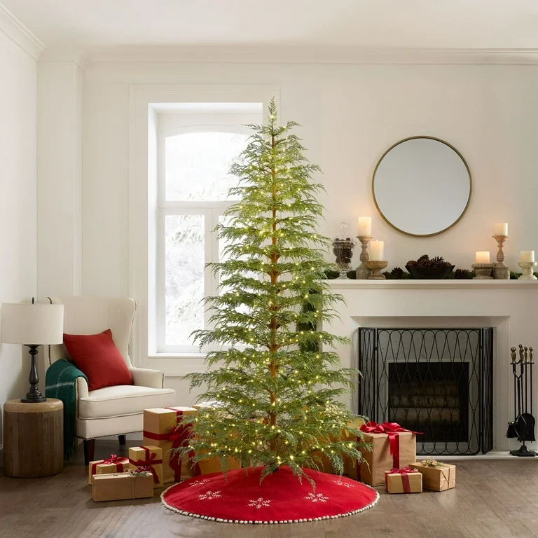 My Texas House 7.5 ft Pre-Lit Cypress Artificial Christmas Tree with 500 Twinkle LED Lights and S... | Walmart (US)