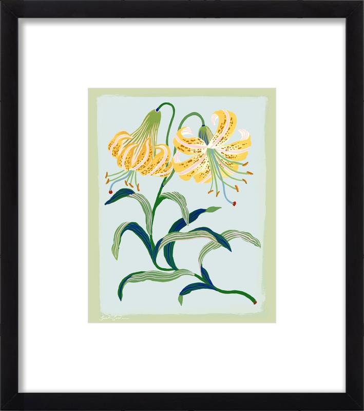 Tiger Lily on Blue | Artfully Walls