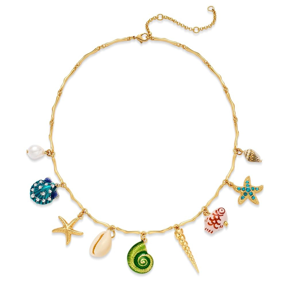 CLASSYZINT Shell Necklace Shell Conch Starfish Charm Necklace Boho Summer Necklaces Beach Jewelry... | Amazon (US)