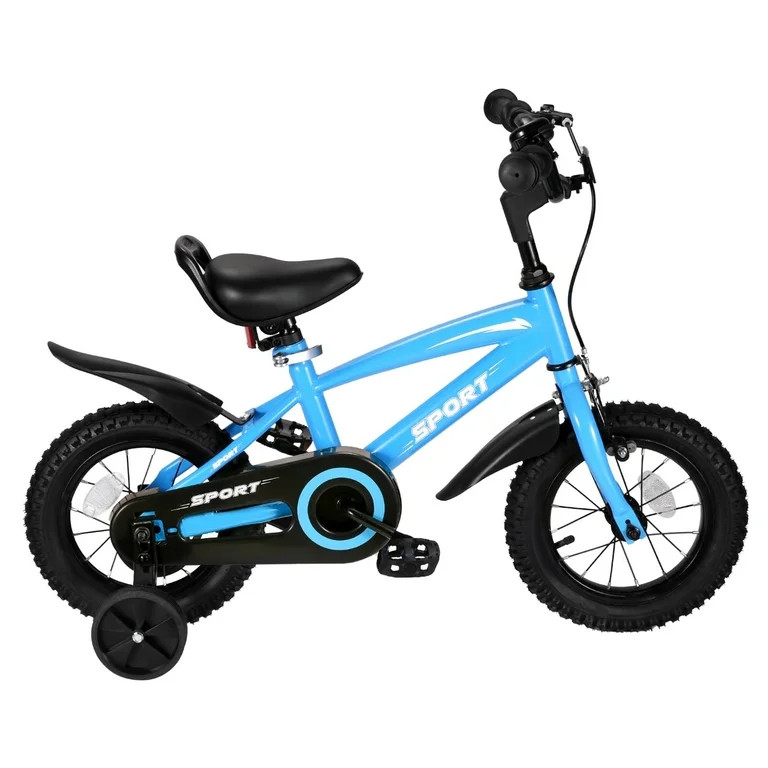 Naipo 12 Inch  Kids Girls and Boys Blue Bike with Training wheel Kid Bicycle | Walmart (US)