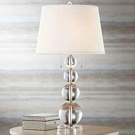Vienna Full Spectrum Stacked Spheres 26 1/2" Crystal Table Lamp | www.lampsplus.com | Lamps Plus
