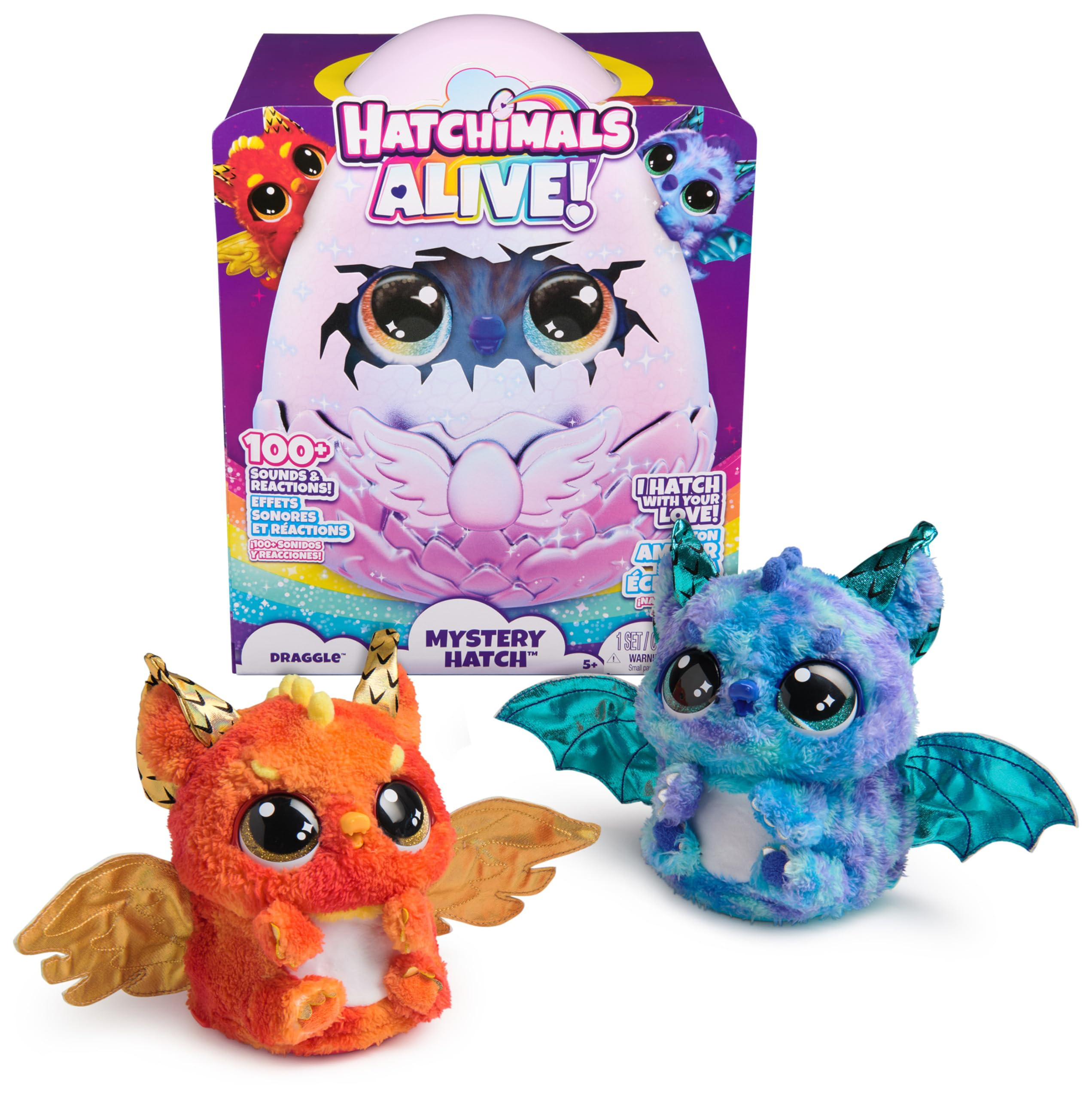 Hatchimals Alive, Mystery Hatch Draggle, Surprise Interactive Toy & Egg with Mist, Lights & Sound... | Amazon (US)