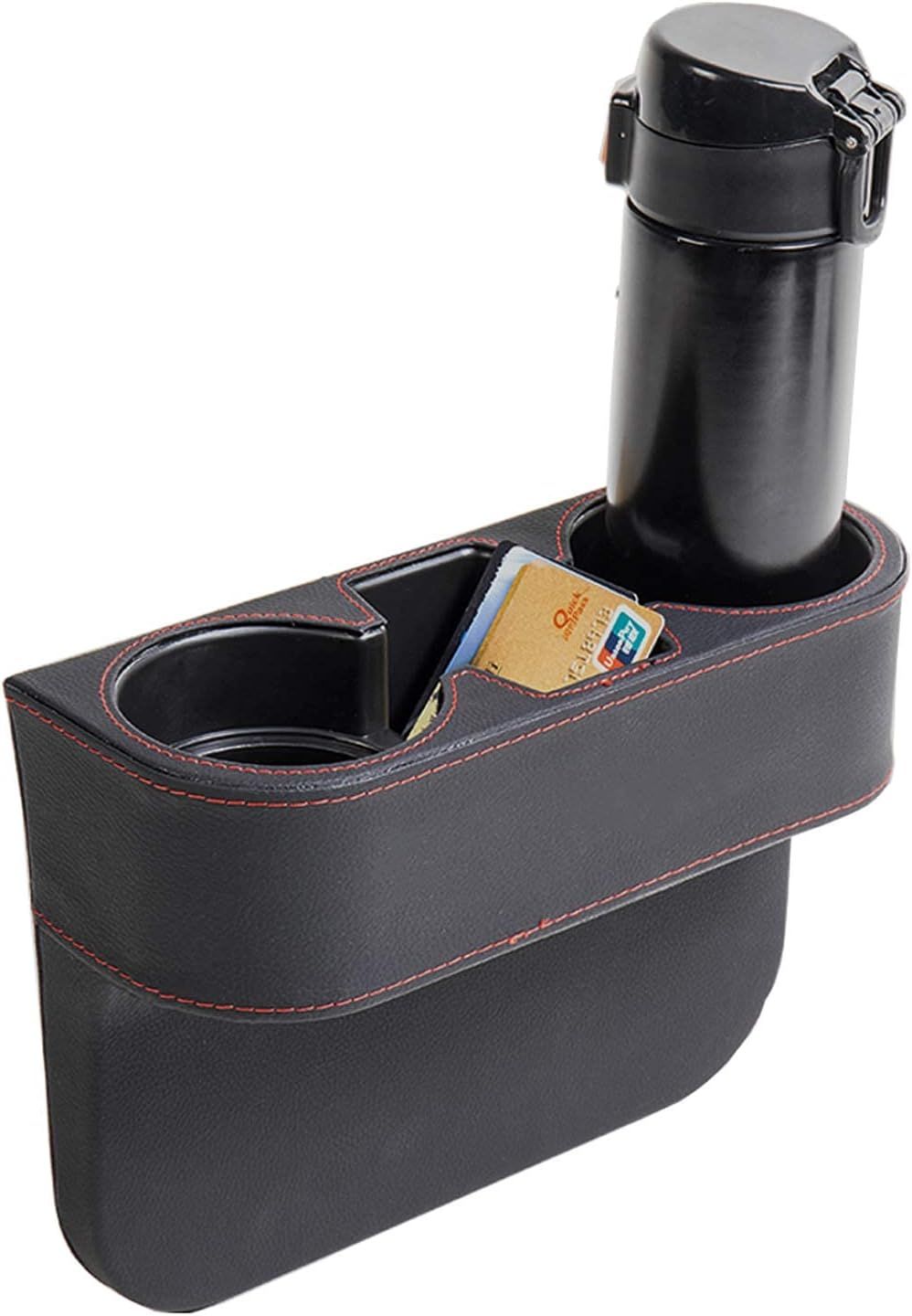 Car Cup Holder Expander with PU Leather Cover, Multifunction Car Seat Pocket Glove Phone Mount Or... | Amazon (US)