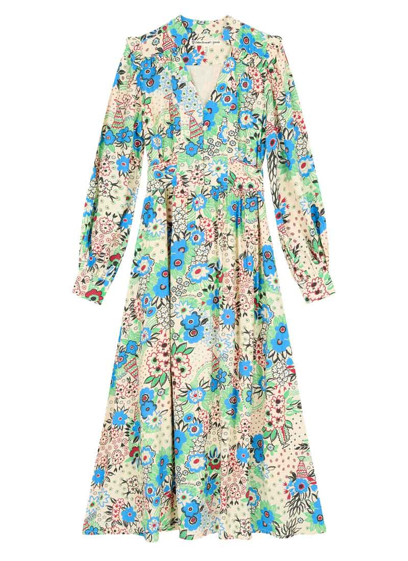 Celia Birtwell X Joanie - Pretty Woman Floral Print Bell Sleeve Maxi Dress | Joanie
