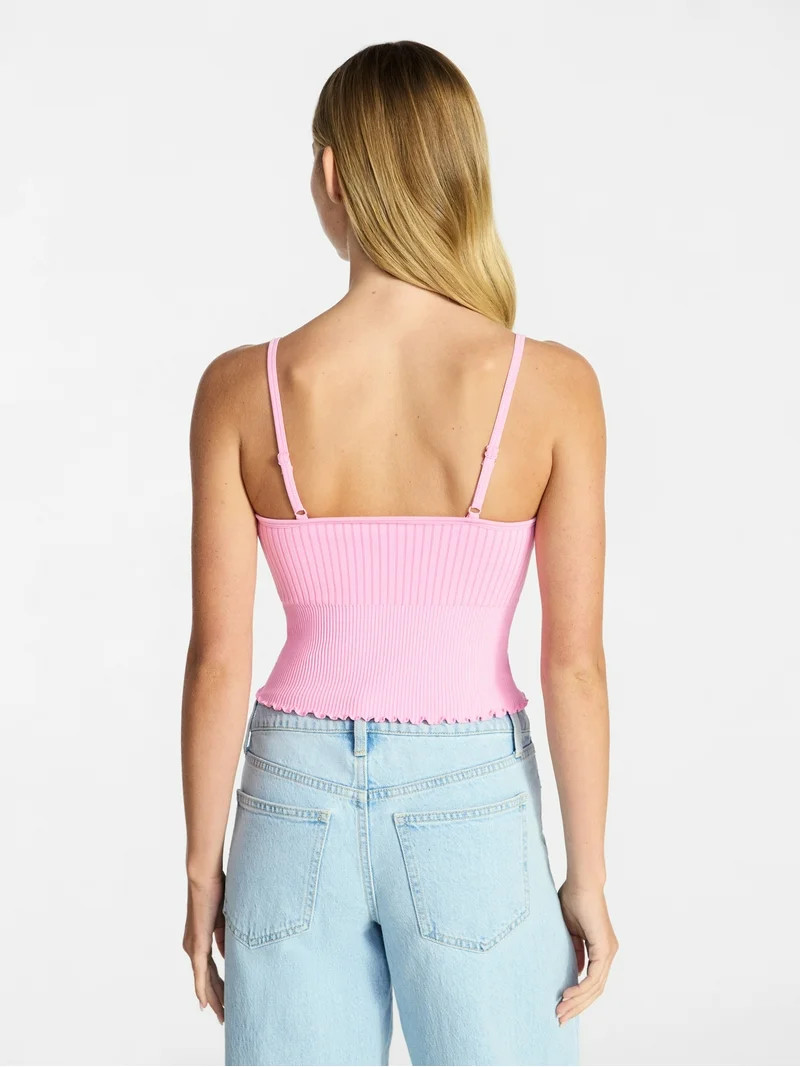 No Boundaries Seamless Scoop Neck Brami, Women’s & Women's Plus XXS-4X | Walmart (US)