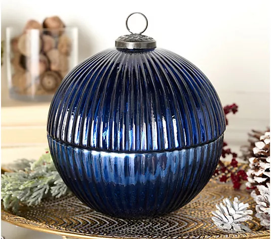 Home Reflections 24oz Lidded Ornament Candle | QVC