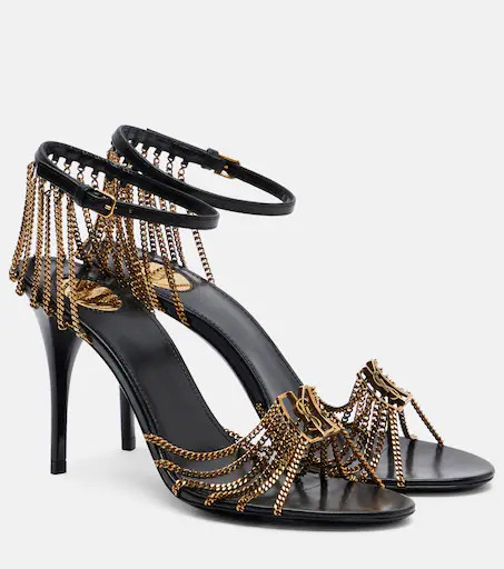 Saint Laurent Babylone 90 leather sandals | Mytheresa (DACH)