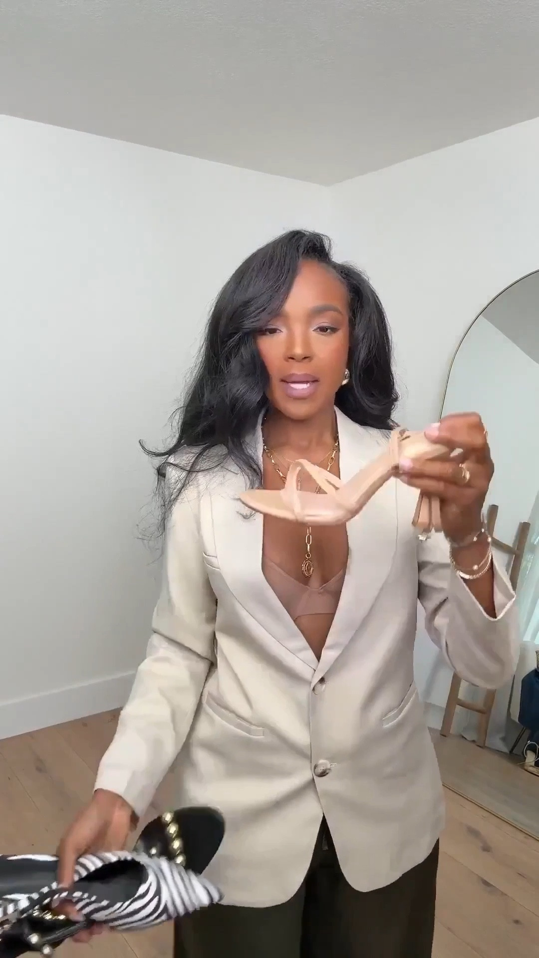 ✨ Champagne Neutrals, Effortlessly Elevated

This champagne satin blazer instantly elevates any look with its soft sheen and relaxed tailoring. Paired with nude heels and gold jewelry, it creates a timeless, feminine outfit that feels luxe without trying too hard. It’s one of those pieces you can dress up or down year-round, making it a true cost-per-wear win.

Perfect for:
• Date nights
• Elegant dinners
• Holiday gatherings
• Polished evening plans

📏 Sizing:
Blazer: Small (true to size, relaxed fit)

Save this post to recreate this timeless neutral combo you’ll keep reaching for season after season.

Follow me on Instagram and YouTube @kirasfashionfinds

#LTKootd #LTKPetite